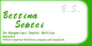 bettina septei business card